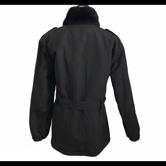 BOGNER Women’s Black Ski Jacket Sz 12, removable faux fur collar and belt - Picture 8 of 8